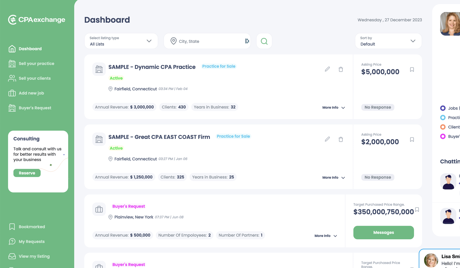 CPA Exchange Dashboard CPA Exchange Dashboard