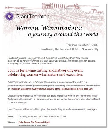 Women's Networking Wine Tasting Event