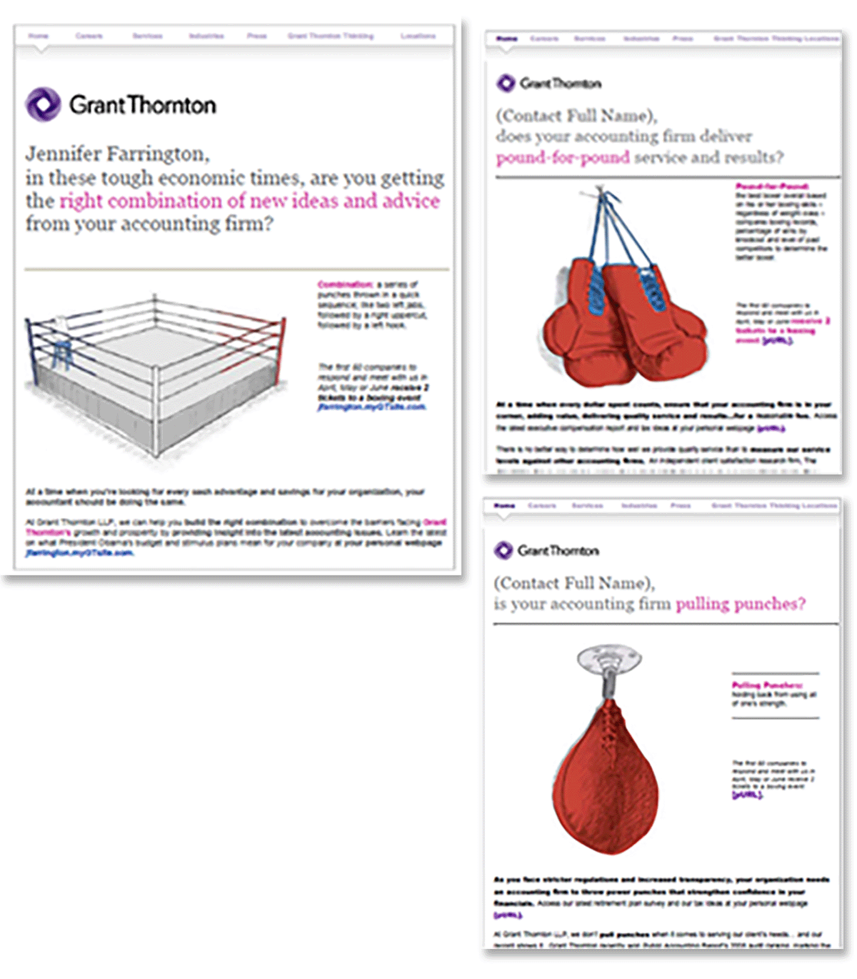 Personalized Boxing Direct Mail Campaign