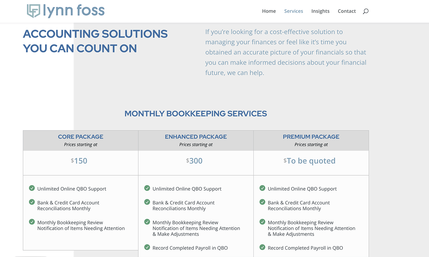 Foss Accounting Pricing