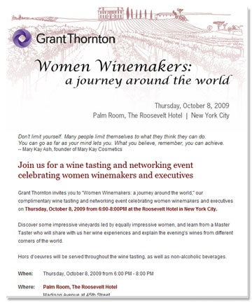 Wine_InviteWomen's Networking Wine Tasting Event Women's Networking Wine Tasting Event