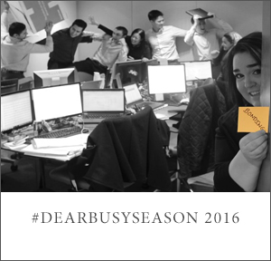 #dearbusyseason